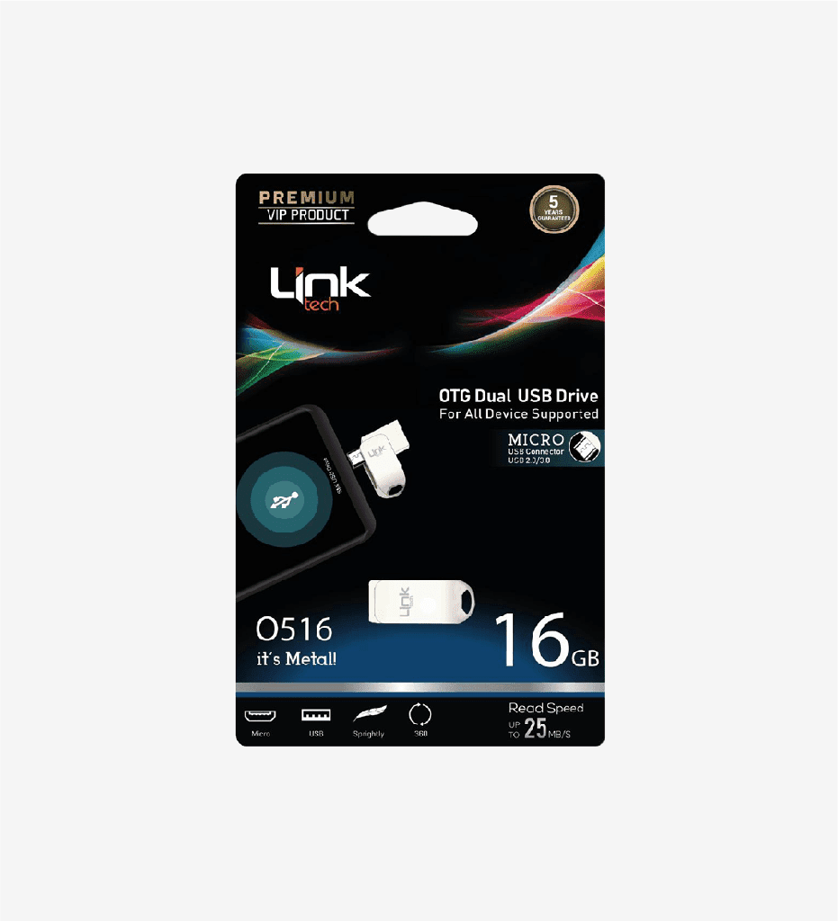 O516 Premium Dual 25mb/s 16GB Micro USB OTG Flash