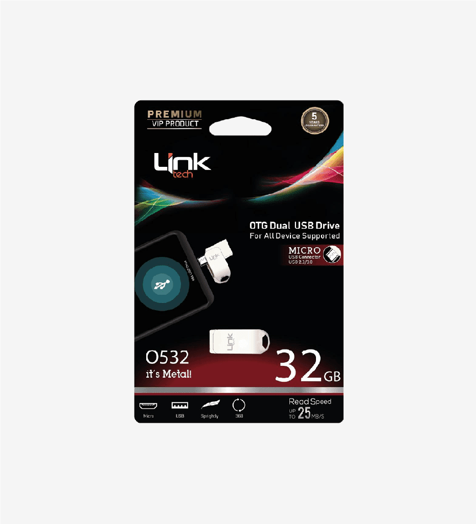 O532 Premium Dual 25mb/s 32GB Micro USB OTG Flash