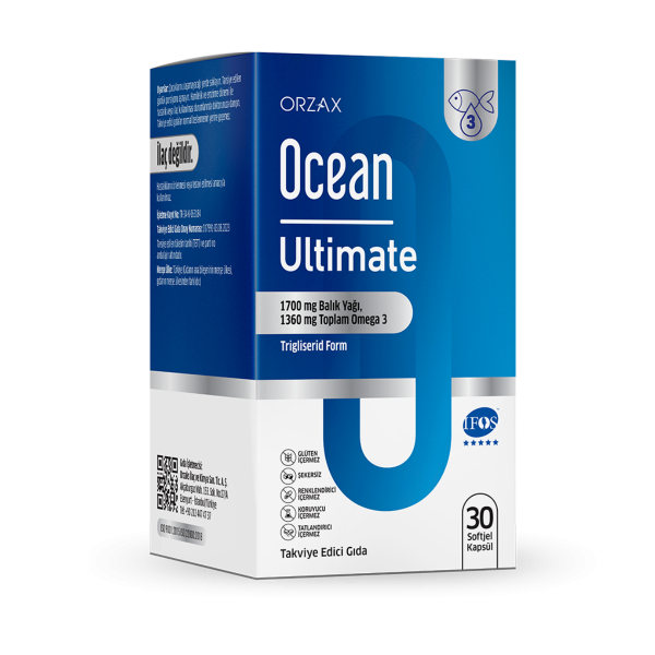 Ocean Ultimate 1200 Mg Balık Yağı  30 Kapsül