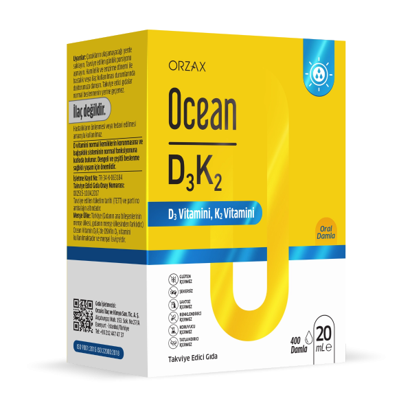 Ocean Vitamin D3 K2 Damla 20 mL