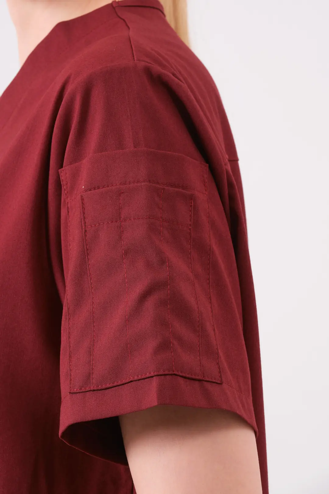 OCTOVIA - BORDO KADIN ÜST ÜNİFORMA - 4