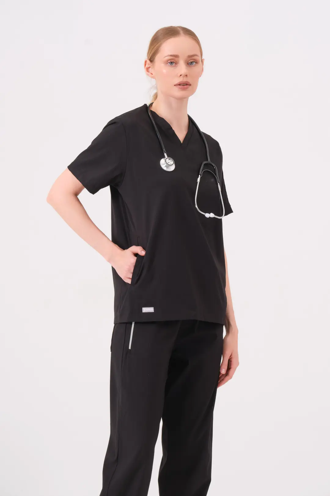 OCTOVIA - SİYAH KADIN ÜST ÜNİFORMA