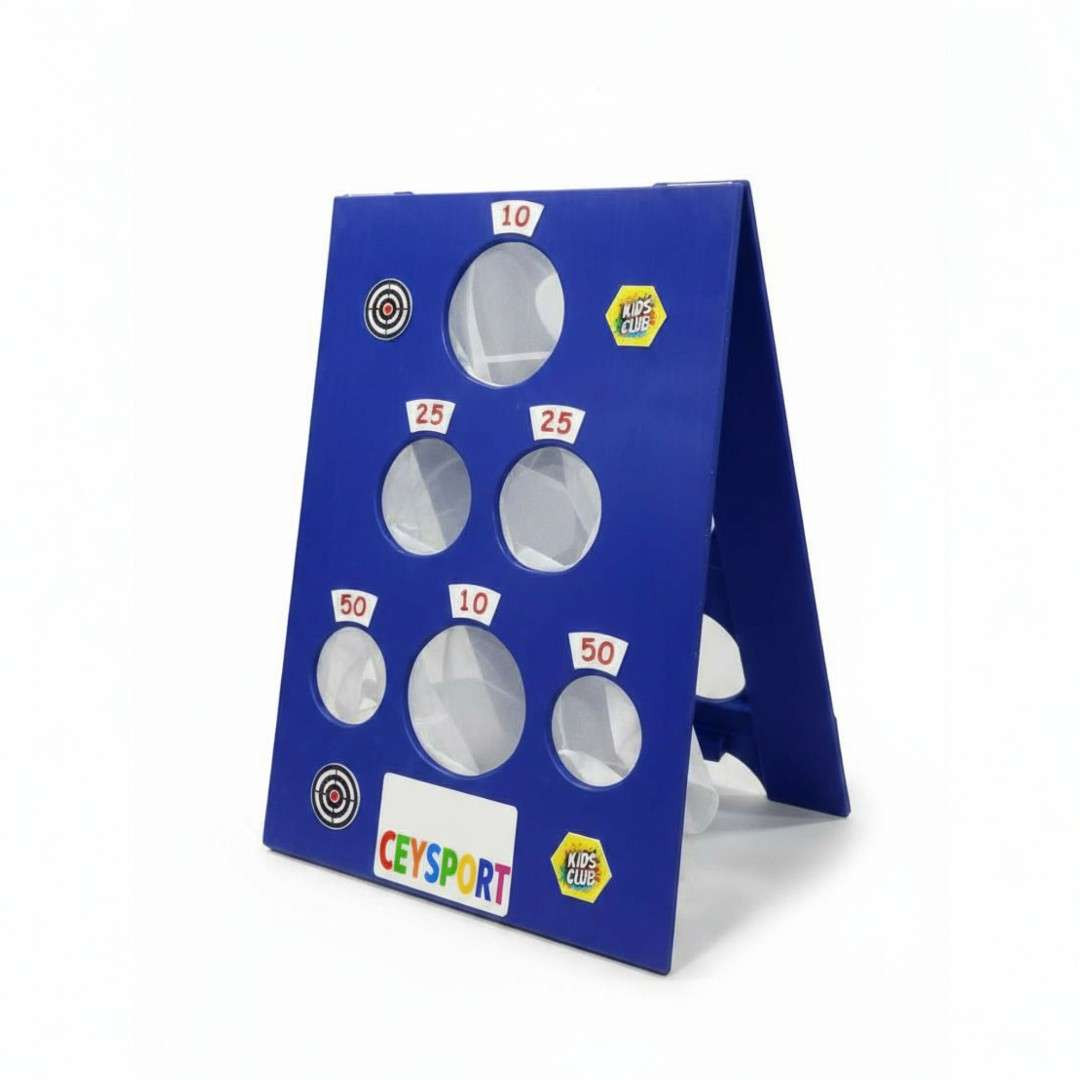 Wooden Ball Toss Scoring Blue