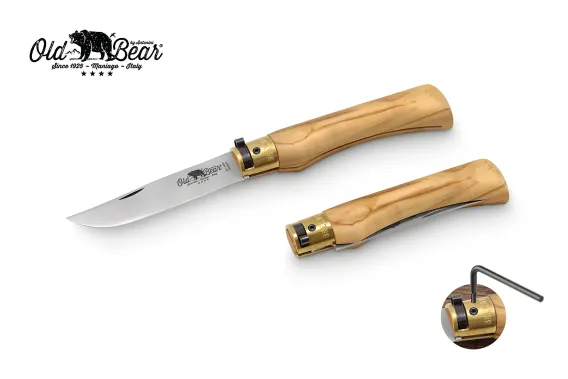 Antonini Old Bear 10cm Zeytin Ağacı Saplı XL Çakı
