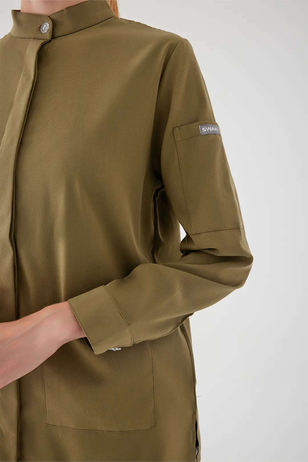 OLIVIA - AÇIK HAKİ KADIN TESETTÜR ÜST ÜNİFORMA - 3