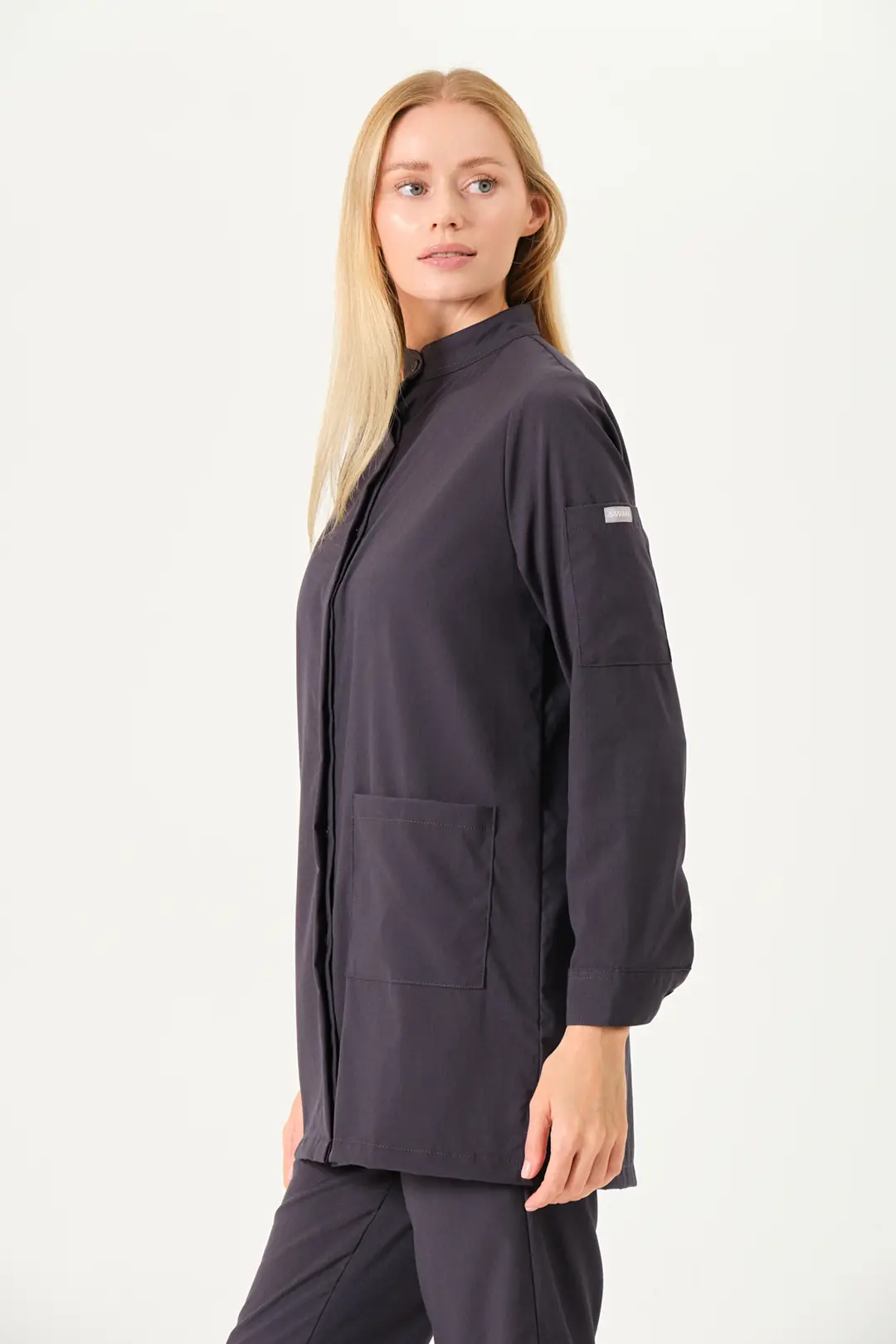 OLIVIA - ANTRASİT KADIN TESETTÜR ÜST ÜNİFORMA (DIAMOND) - 3