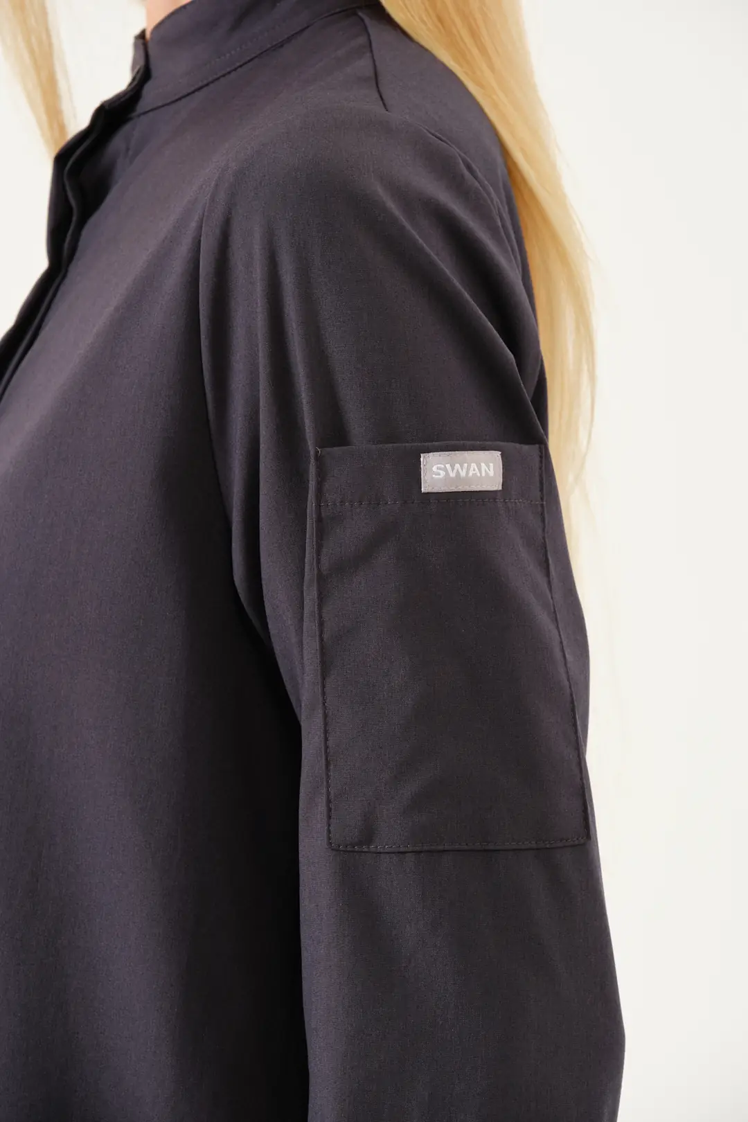 OLIVIA - ANTRASİT KADIN TESETTÜR ÜST ÜNİFORMA (DIAMOND) - 4