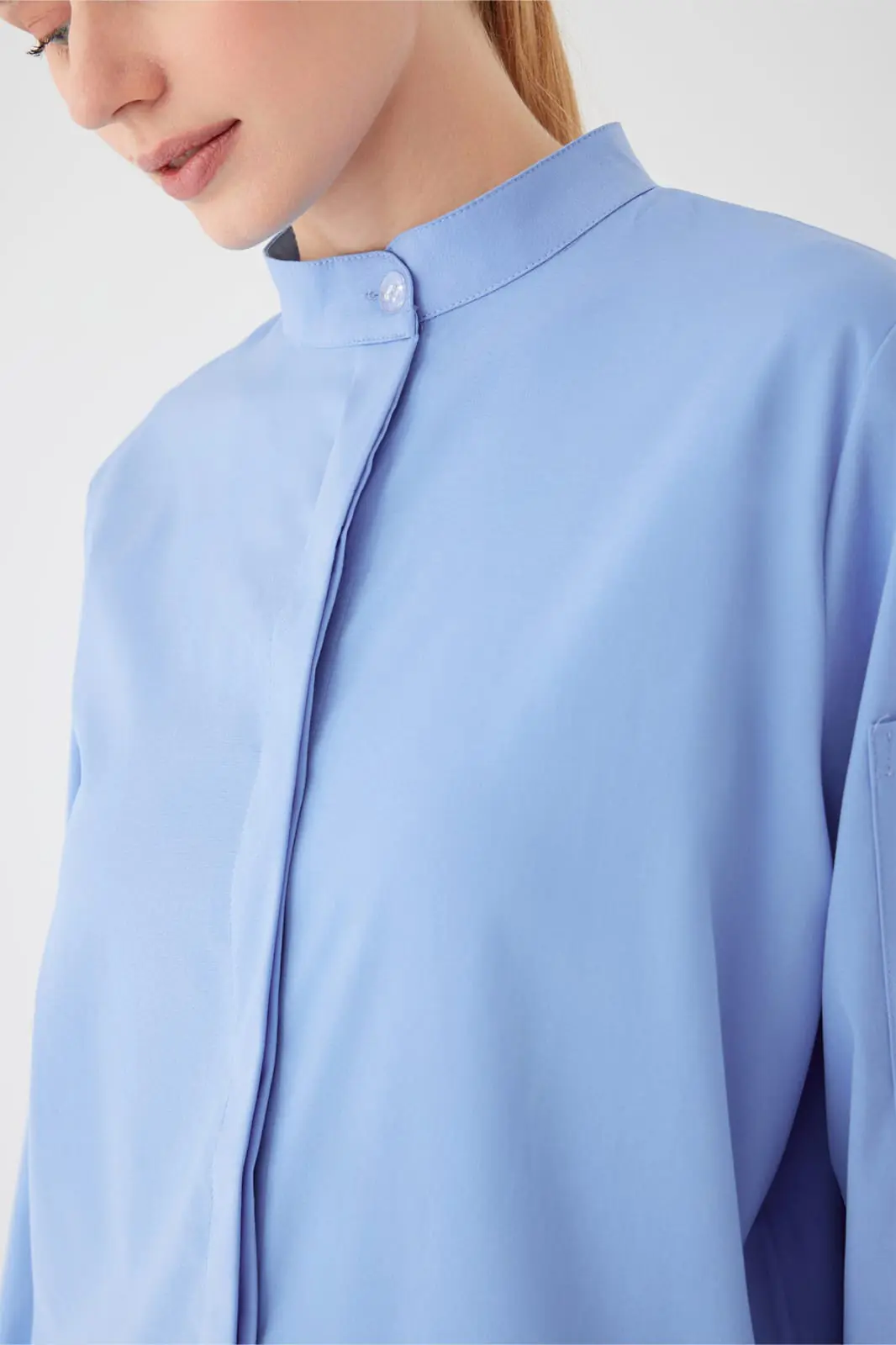 OLIVIA - Bebe Mavisi Tesettür Üst Üniforma - 3