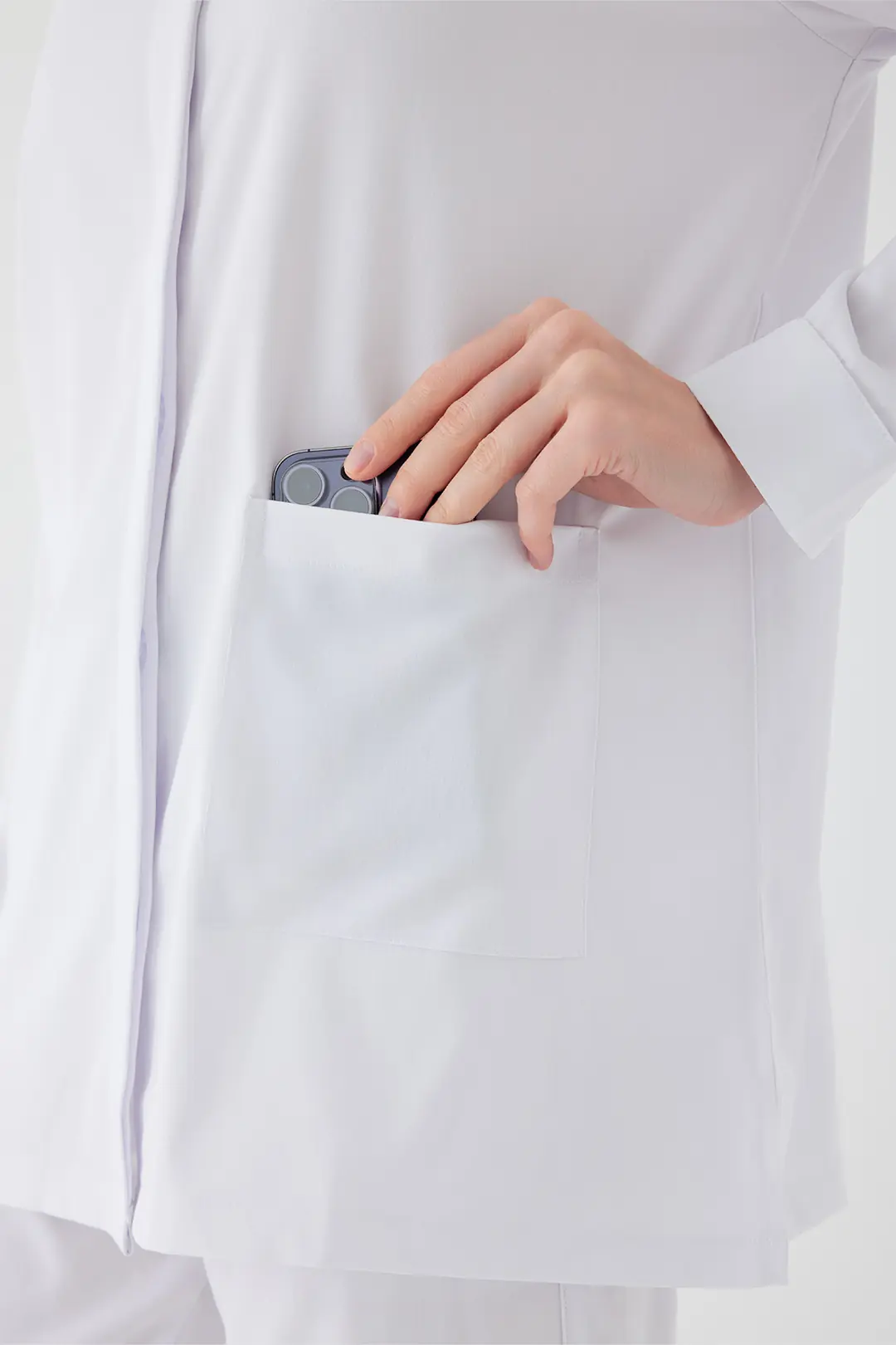 OLIVIA - BEYAZ KADIN ÜST TESETTÜR ÜST ÜNİFORMA - 3