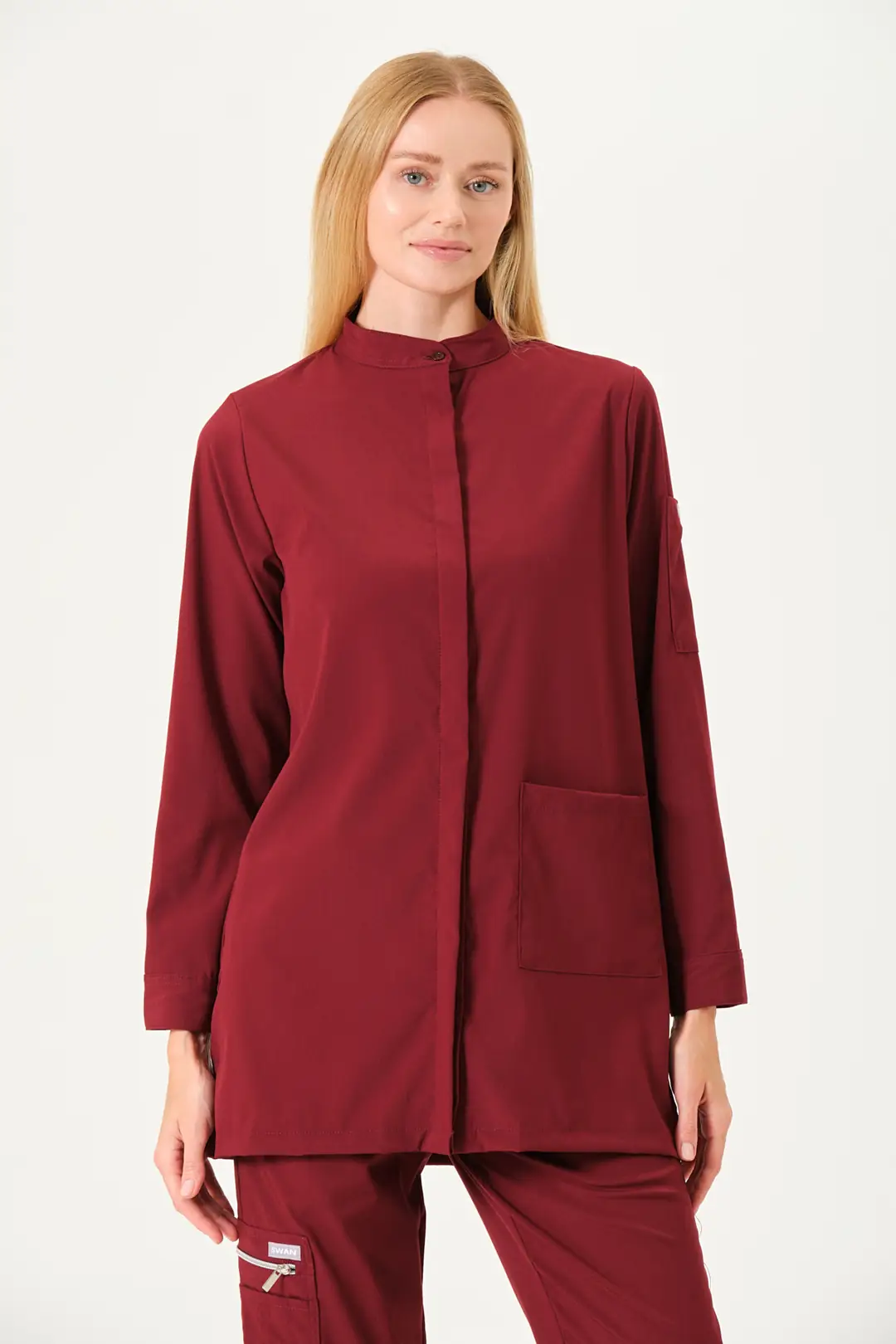 OLIVIA - BORDO KADIN TESETTÜR ÜST ÜNİFORMA (DIAMOND) - 3