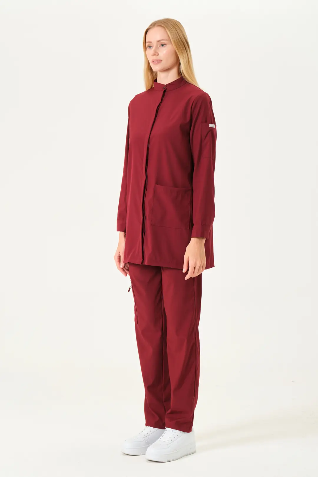 OLIVIA - BORDO KADIN TESETTÜR ÜST ÜNİFORMA (DIAMOND) - 6