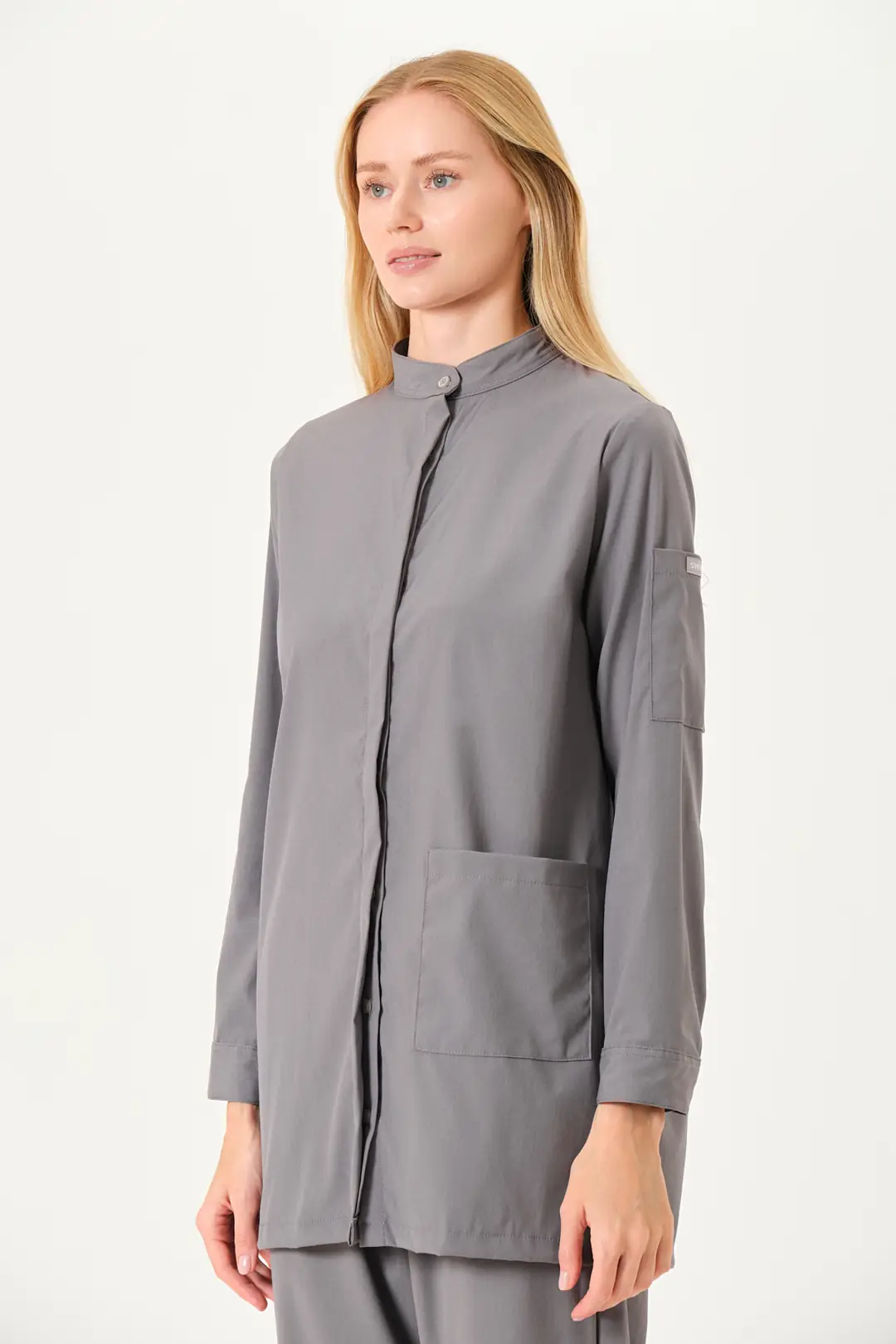 OLIVIA - Gri Tesettür Üst Üniforma ( DIAMOND) - 3