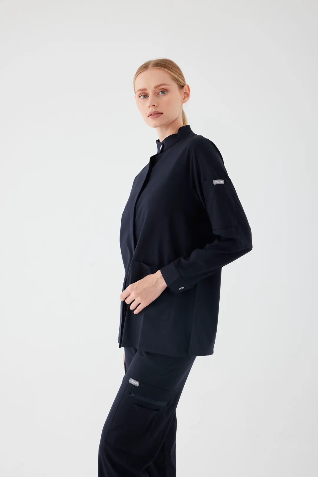 OLIVIA - Koyu Lacivert Tesettür Üst Üniforma - 4