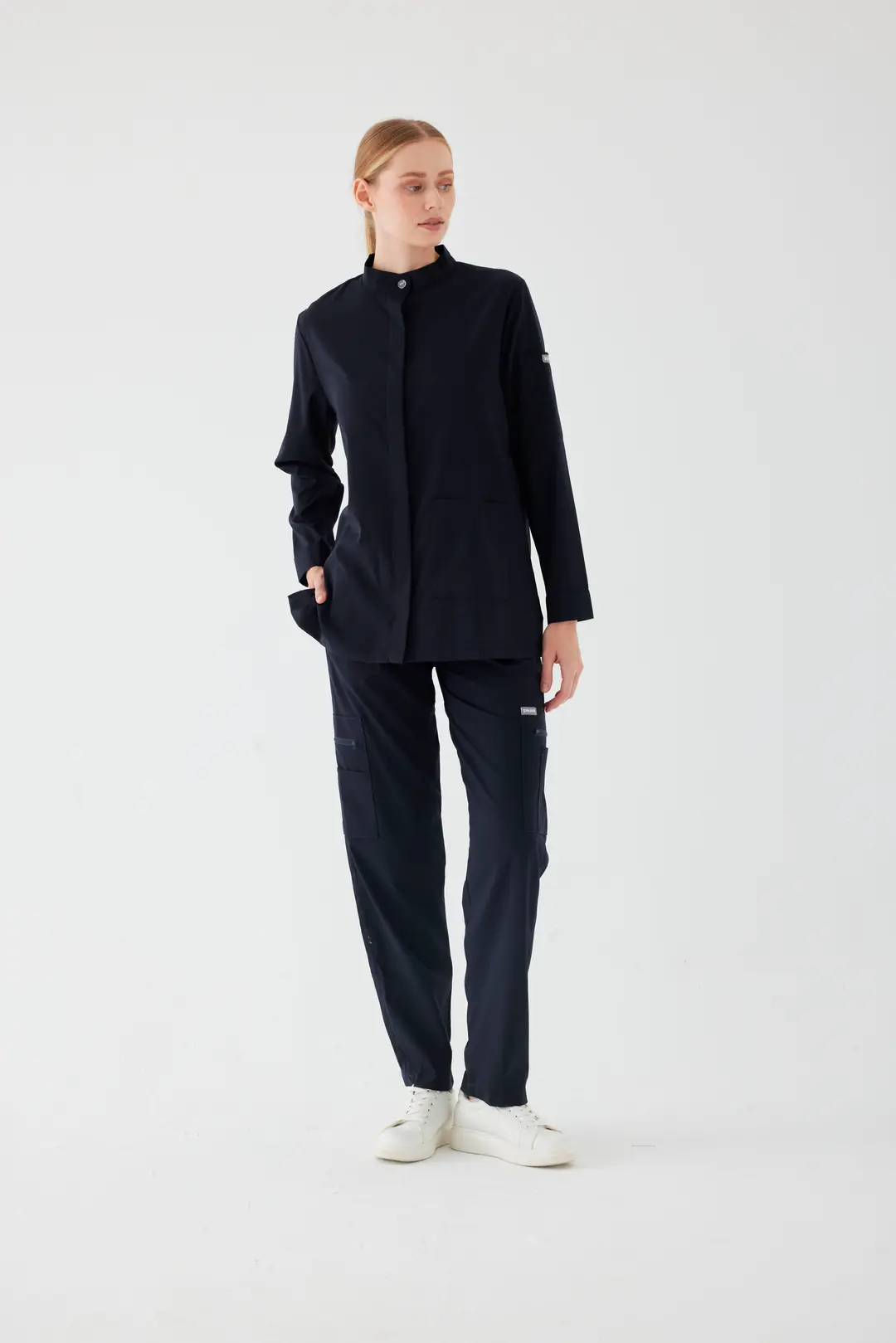 OLIVIA - Koyu Lacivert Tesettür Üst Üniforma - 6