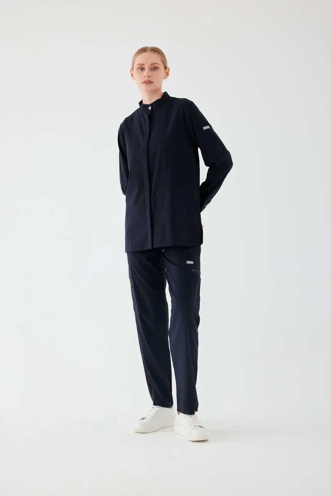 OLIVIA - Koyu Lacivert Tesettür Üst Üniforma - 7