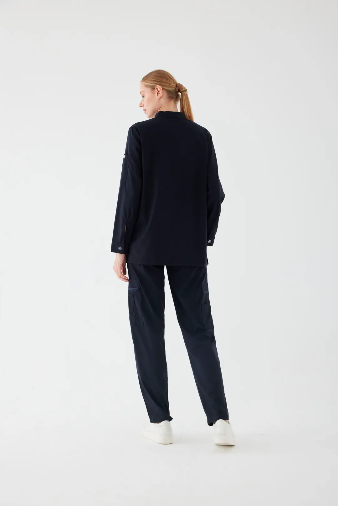 OLIVIA - Koyu Lacivert Tesettür Üst Üniforma - 9