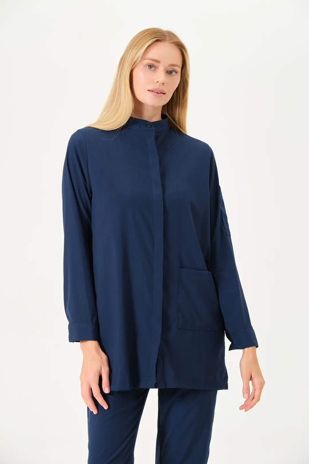 OLIVIA - Lacivert Tesettür Üst Üniforma (DIAMOND)