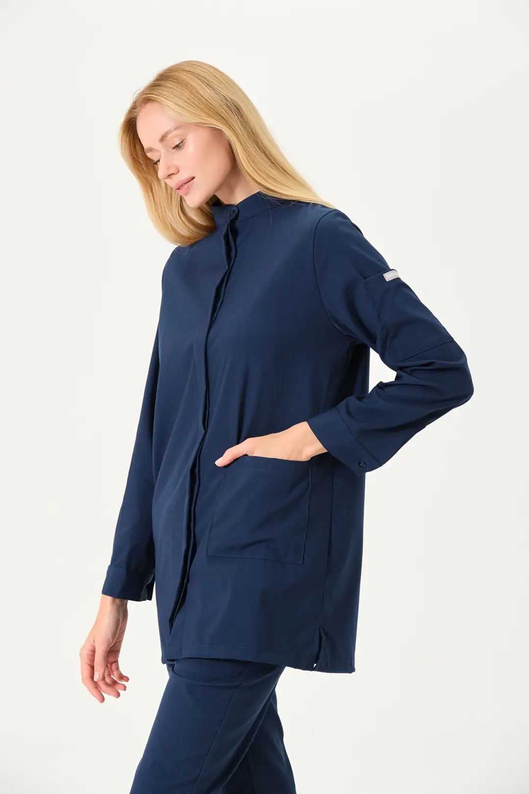 OLIVIA - Lacivert Tesettür Üst Üniforma (DIAMOND) - 3