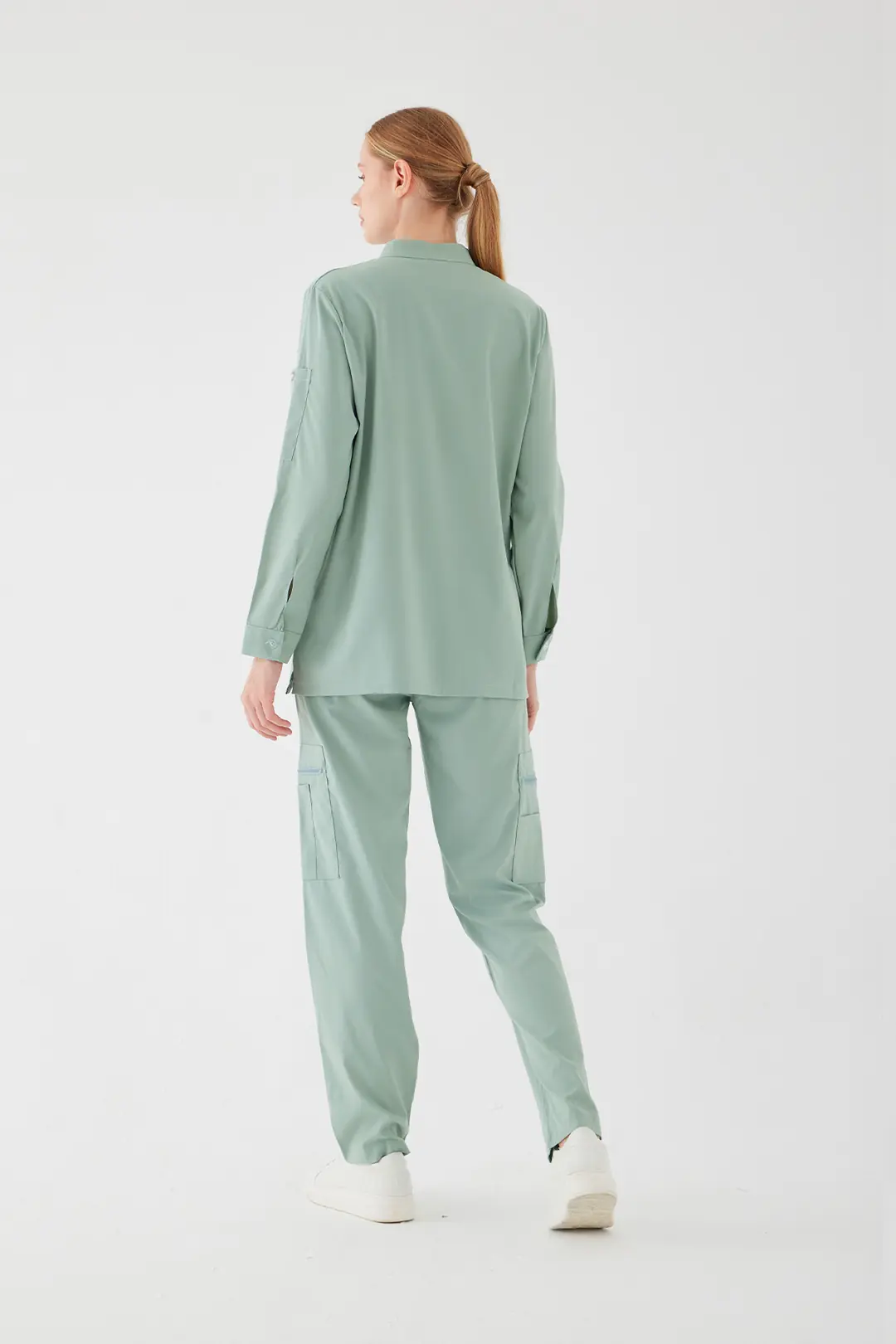 OLIVIA - Limon Yeşili Tesettür Üst Üniforma - 5