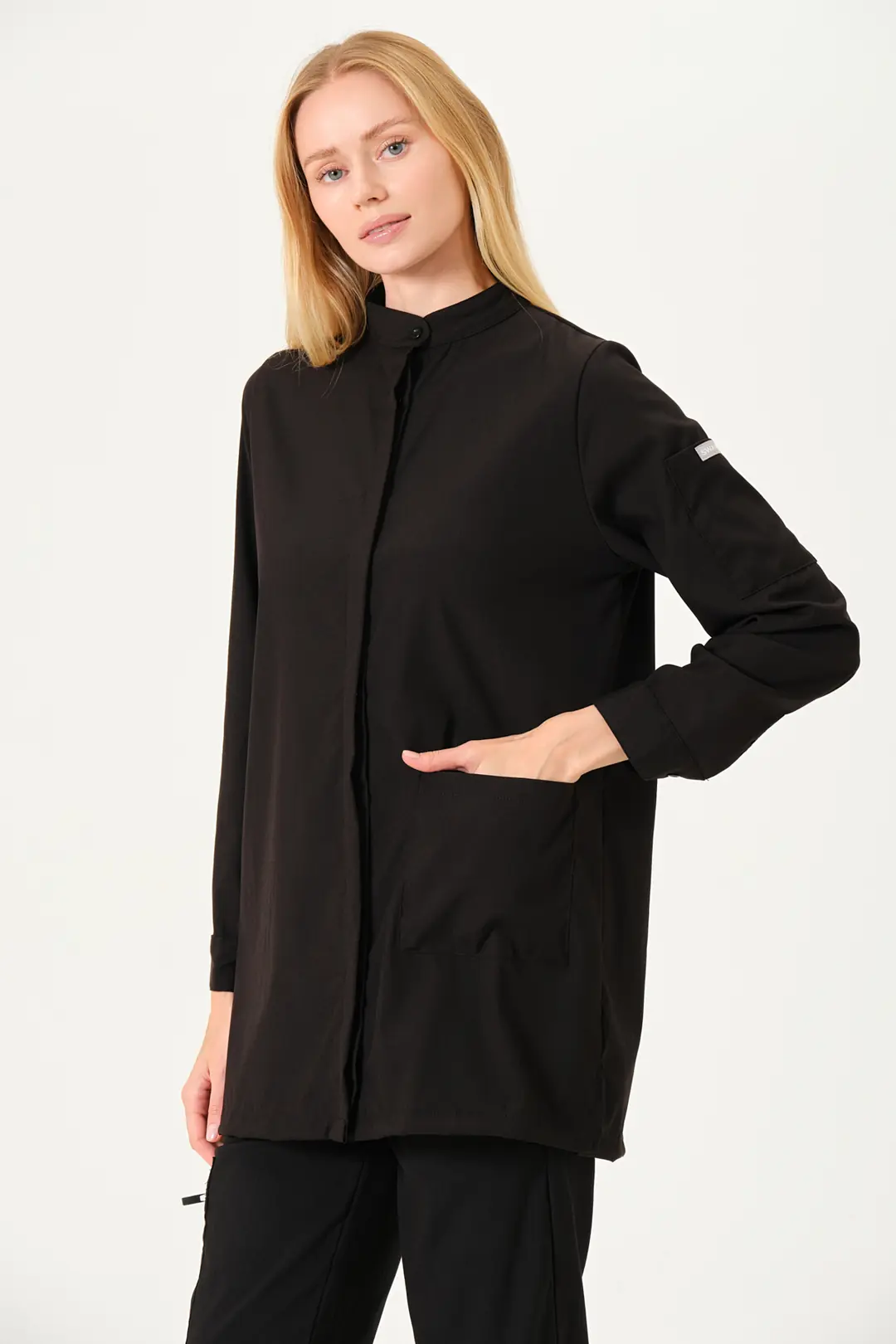 OLIVIA - Siyah Tesettür Üst Üniforma (DIAMOND)