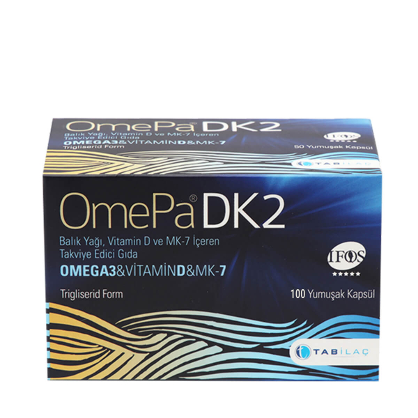Omepa DK2 Omega3 & Vitamin D & MK7  100 Kapsül