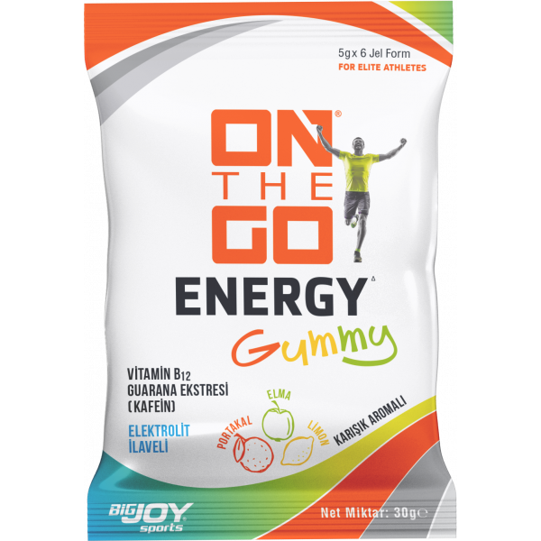 On The Go Energy Gummy Karışık Aromalı 30g  1 Paket
