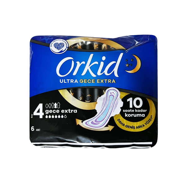 Orkid Hijyenik Ped Ultra Extra Gece 6'lı