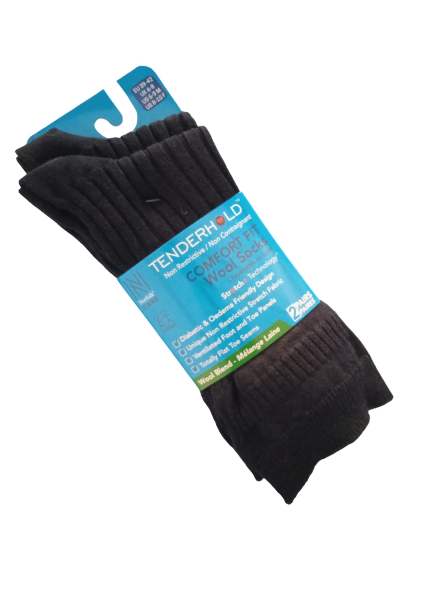 OSCAR Stretch+ Teknolojisine Sahip Yün Diyabet Dostu Çorap 2 Çift Paket Lacivert - 3