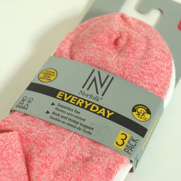 PANDA Premium Bambu Günlük Spor Çorap 3'lü Paket Pembe/Lila/Beyaz - 3