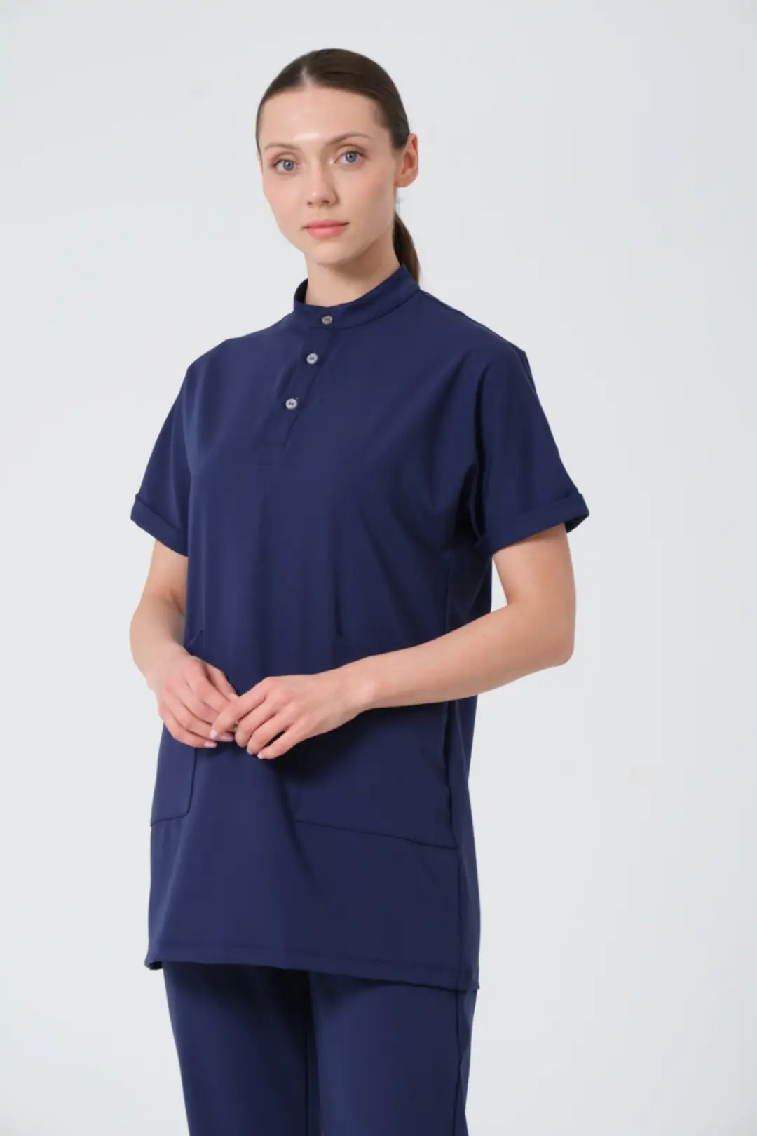 PATRIOT BLUE (LACİVERT) HEMŞİRE TESETTÜR ÜST ÜNİFORMA (ELITE) - 3
