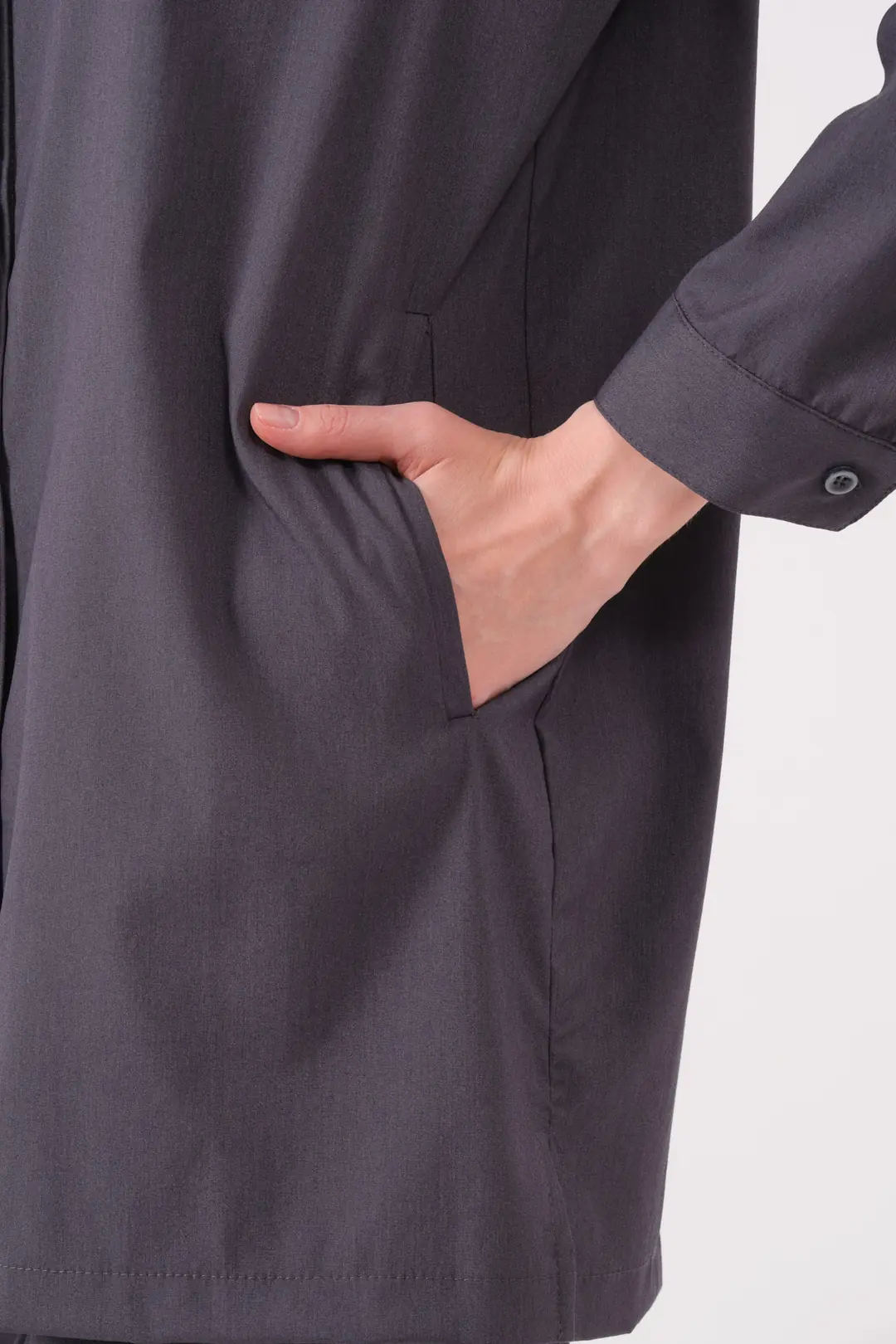 PERLA - ANTRASİT KADIN TESETTÜR ÜST ÜNİFORMA - 3