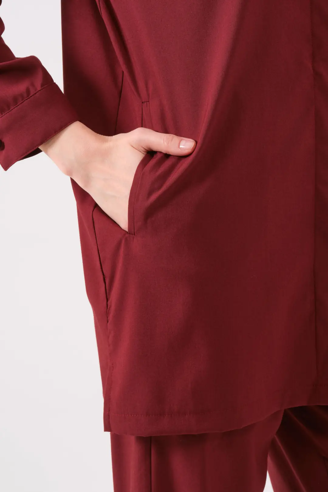 PERLA - BORDO KADIN TESETTÜR ÜST ÜNİFORMA - 3