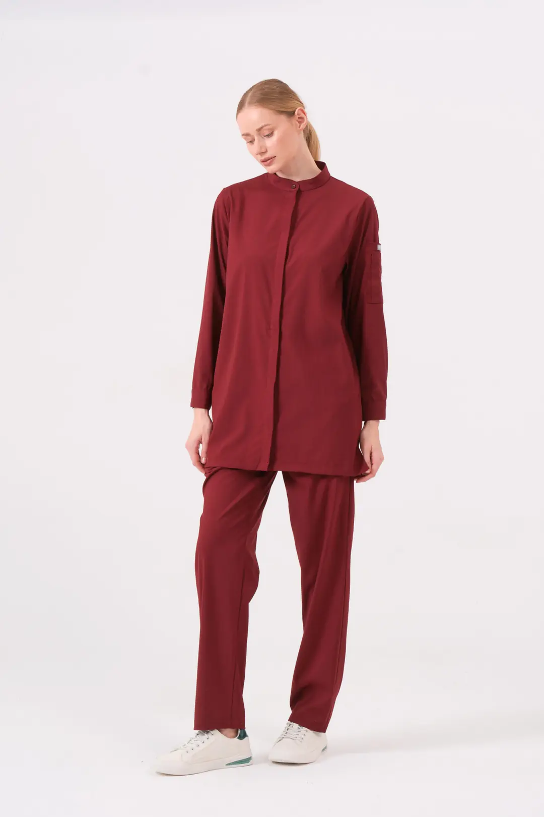 PERLA - BORDO KADIN TESETTÜR ÜST ÜNİFORMA - 5