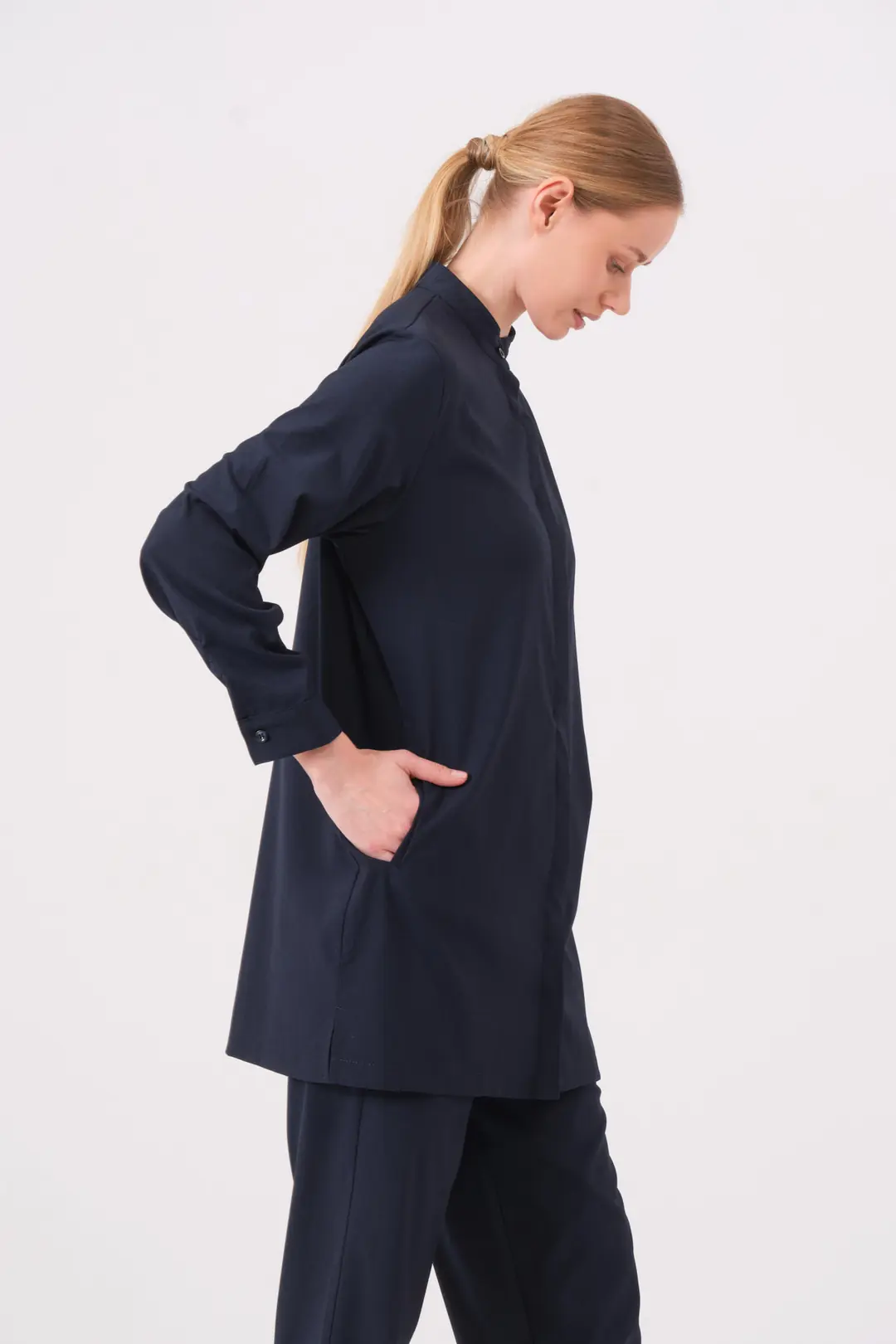 PERLA - GECE MAVİSİ TESETTÜR ÜST ÜNİFORMA - 3