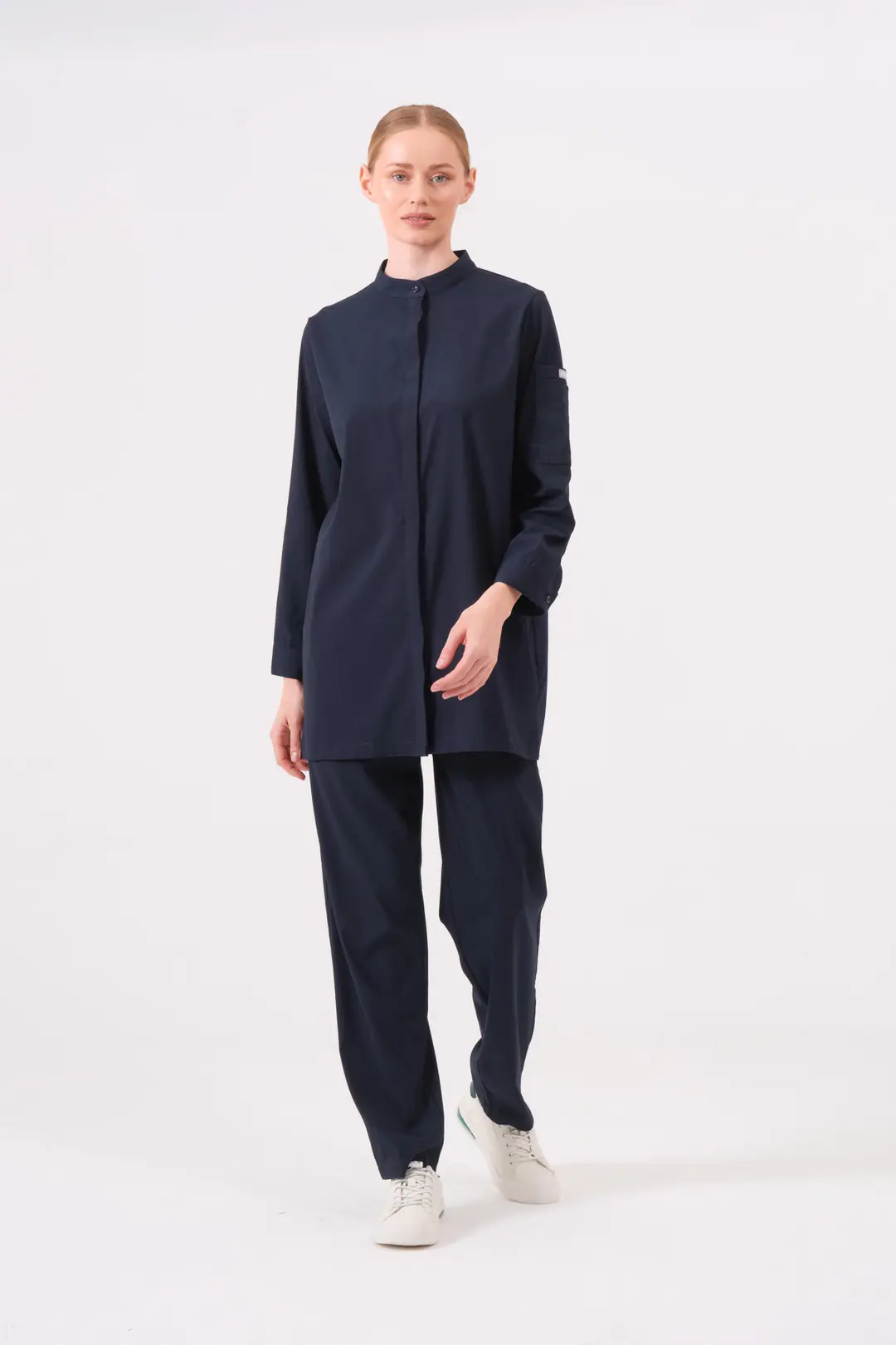 PERLA - GECE MAVİSİ TESETTÜR ÜST ÜNİFORMA - 5