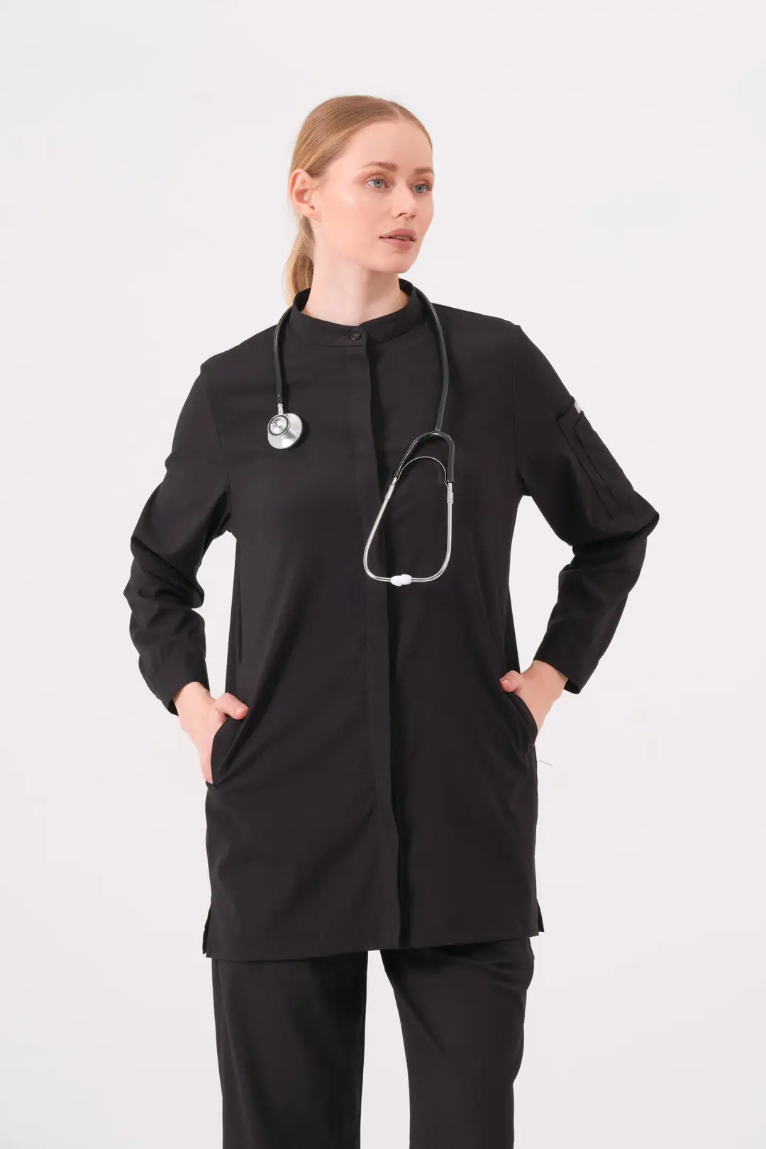 PERLA - SİYAH  KADIN TESETTÜR  ÜST ÜNİFORMA - 4