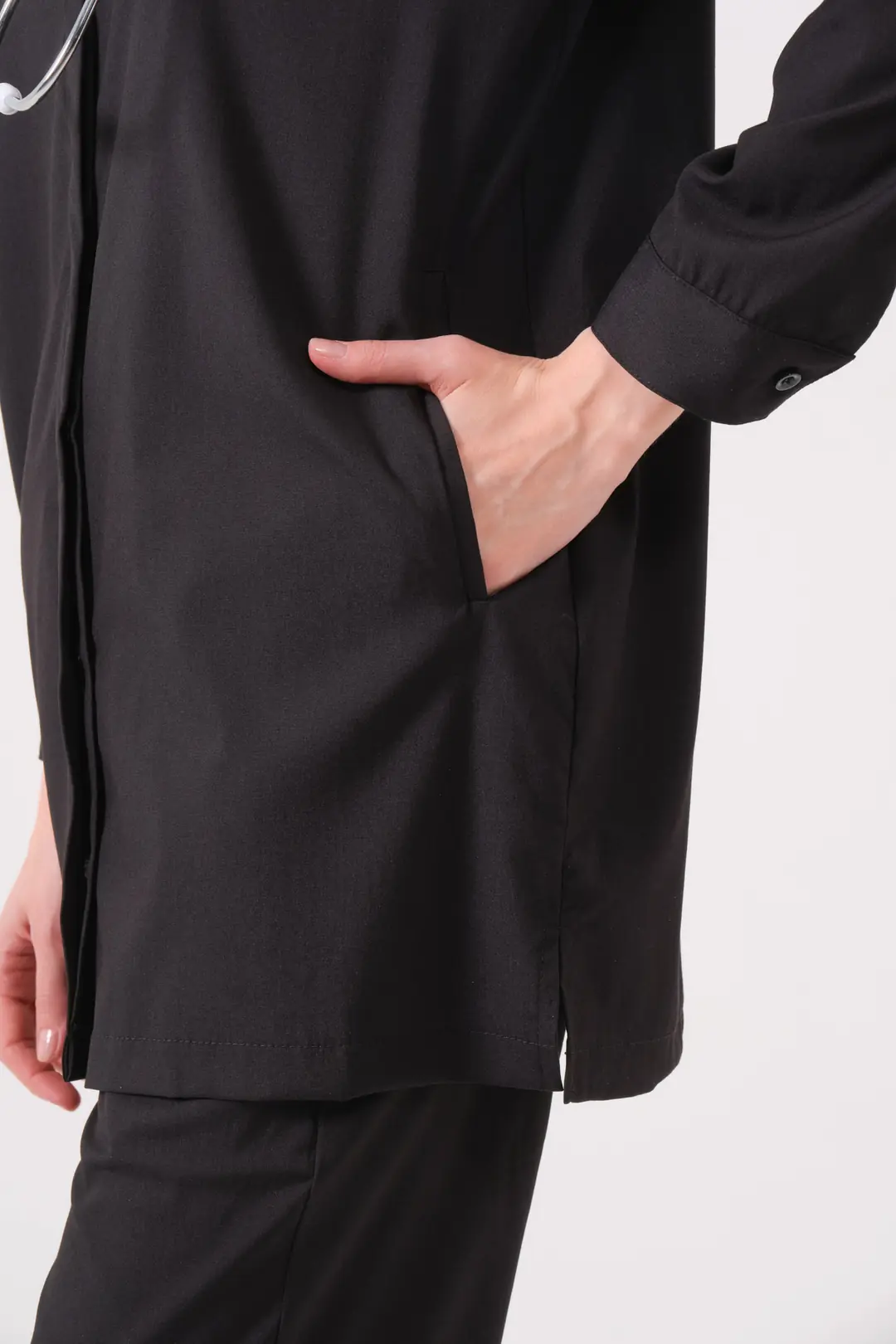 PERLA - SİYAH  KADIN TESETTÜR  ÜST ÜNİFORMA - 5