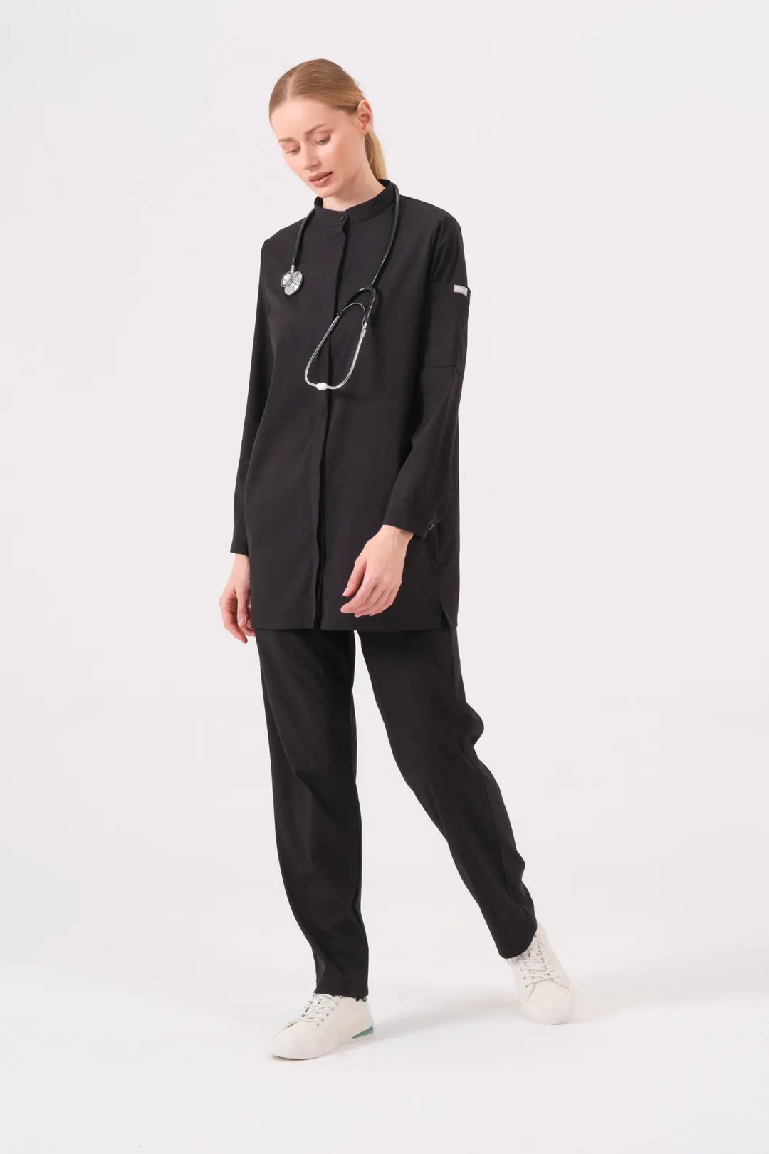 PERLA - SİYAH  KADIN TESETTÜR  ÜST ÜNİFORMA - 7