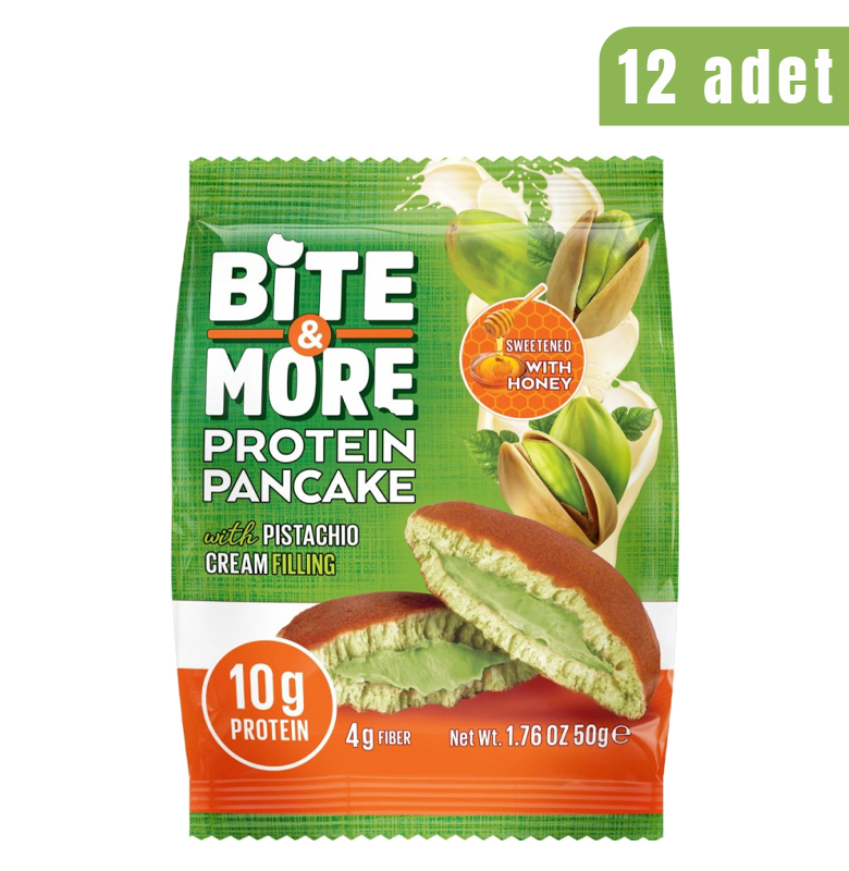 Bite & More Protein Pancake Pistachio Cream 12 Adet x 50 gram
