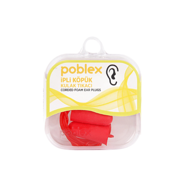 Poblex İpli Köpük Kulak Tıkacı