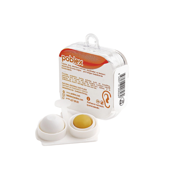 Poblex Naturel Balmumu Kulak Tıkacı 1 Çift (2 ADET) Kutulu - 2