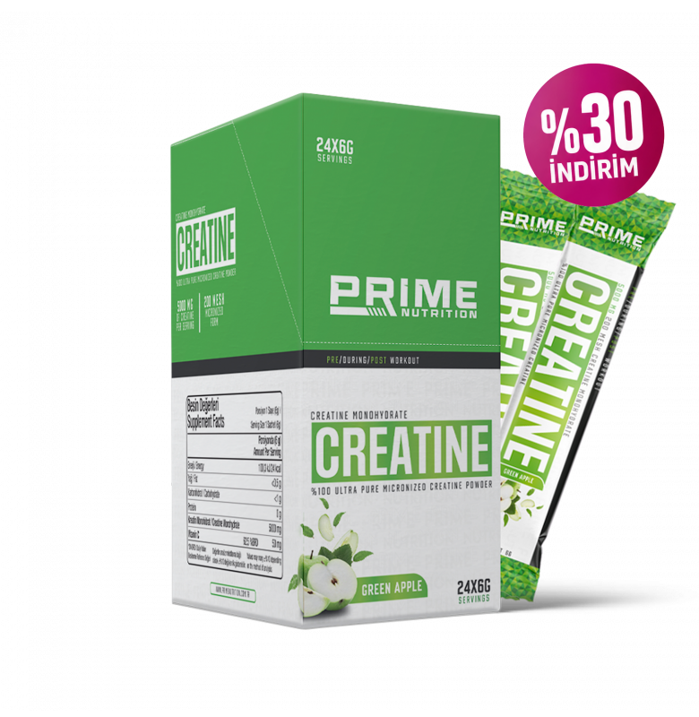 Prime Nutrition Creatine Yeşil Elma 24 Adet x 6 gram