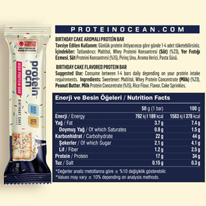 Protein Ocean Protein Bar Birthday Cake 1 Adet - 4