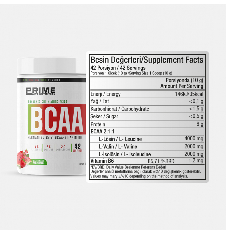 Prime Nutrition BCAA 2:1:1 Karpuz&Çilek 420 gram - 4