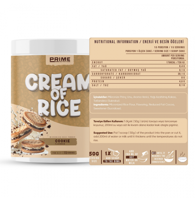 Prime Nutrition Cream Of Rice Kurabiye 750 gram - 3