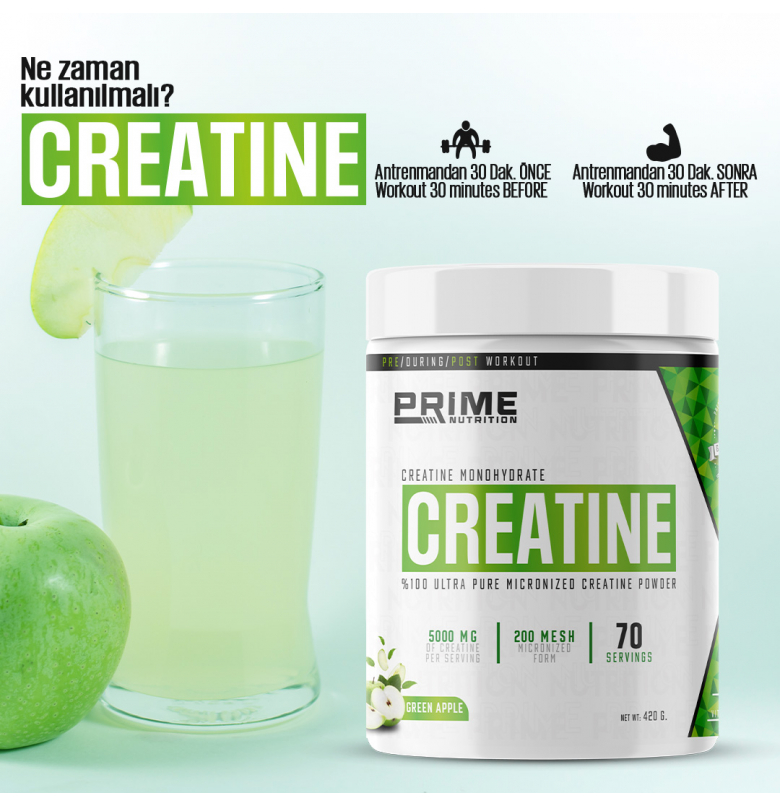 Prime Nutrition Creatine Yeşil Elma 420 gram - 4