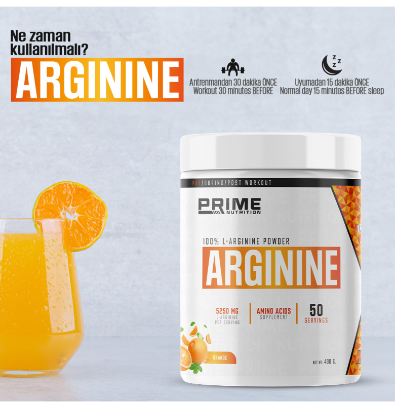 Prime Nutrition L-Arginine Portakal 400 gram - 2