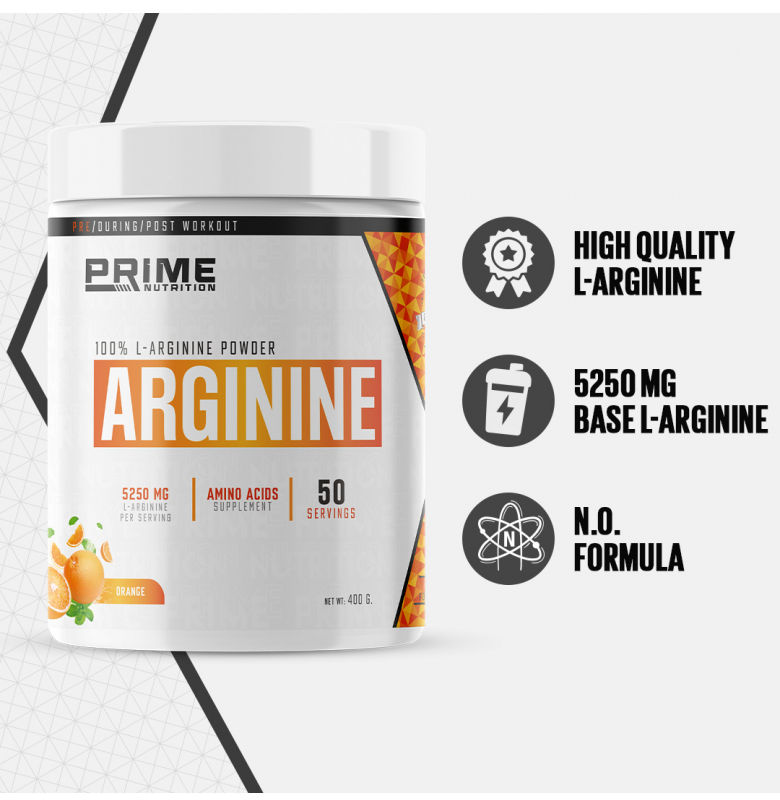 Prime Nutrition L-Arginine Portakal 400 gram - 4