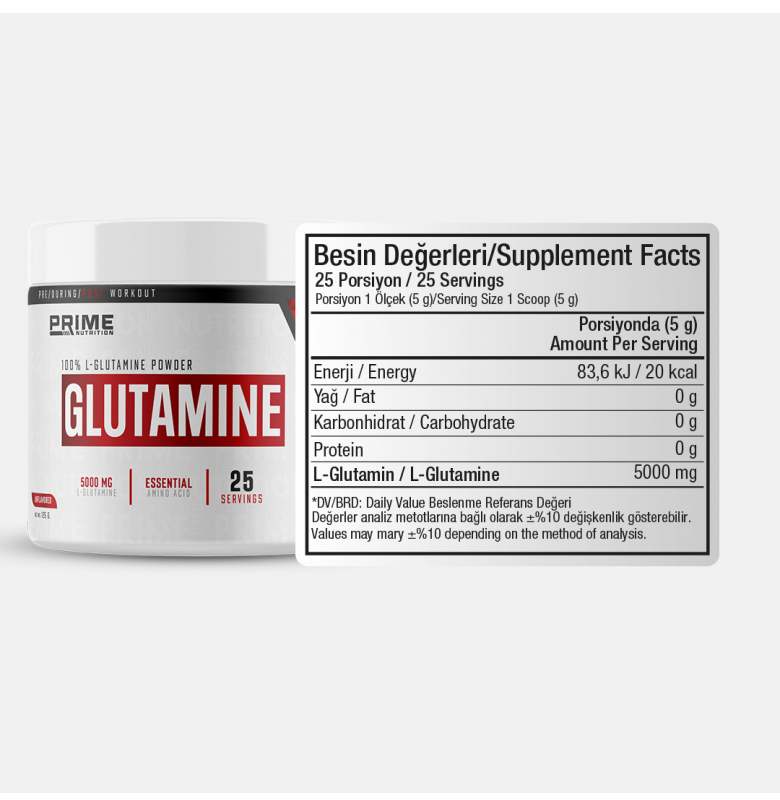 Prime Nutrition L-Glutamine Aromasız 125 gram - 3