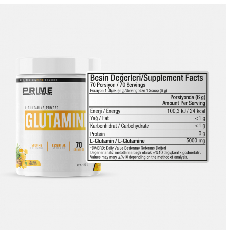 Prime Nutrition L-Glutamine Mango&Ananas 420 gram - 3